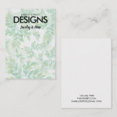 Blütengrün mit Aquarellfarben-Erd-Display-Karte Visitenkarte (Vorne/Hinten)