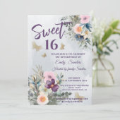 Blütengrün mit blühender Blüte Einladung (Stehend Vorderseite)