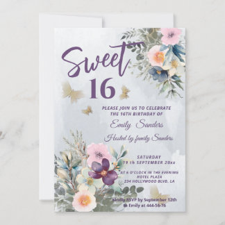 Blütengrün mit blühender Blüte Einladung