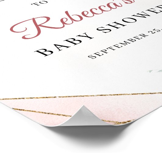 Blütengrün mit Blütengrün Gold Kinderdusche Willko Poster (Ecke)