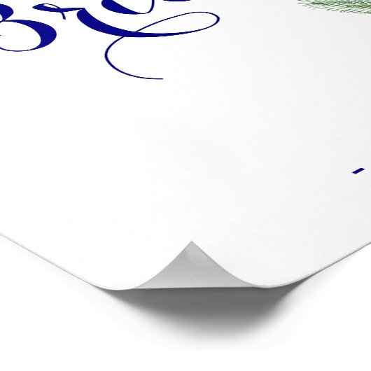 Blütengrün-rosa-Brautparty Poster (Ecke)