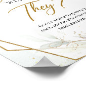 Blütengrün und Goldrahmen Wo waren sie? Poster (Ecke)