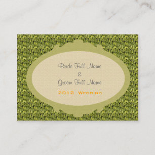 Blütengrüne Hochzeitsnotiz Begleitkarte
