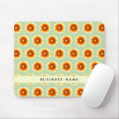 Blütengrüner Senf Gelb Retro-Blume Mousepad (Mit Mouse)