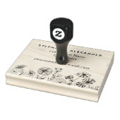 Blütenhandgezeichnete Gänse und wild lebende Blume Gummistempel (Stempel)