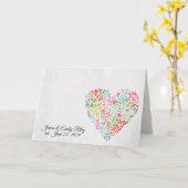 Blütenherz in Aquarell Karte (Gelbe Blume)