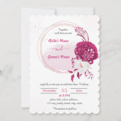 Blütenhochzeit Einladung (Vorderseite)