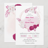 Blütenhochzeit Einladung (Vorne/Hinten)
