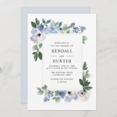 Blütenhochzeit Einladung (Vorne/Hinten)