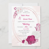 Blütenhochzeit Einladung (Vorderseite)