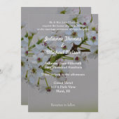 Blütenhochzeit Einladung (Vorne/Hinten)