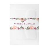 Blütenhochzeit Einladungsbanderole (Vorderseite Beispiel)