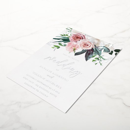 Blütenhochzeit Folieneinladung (Gedreht)