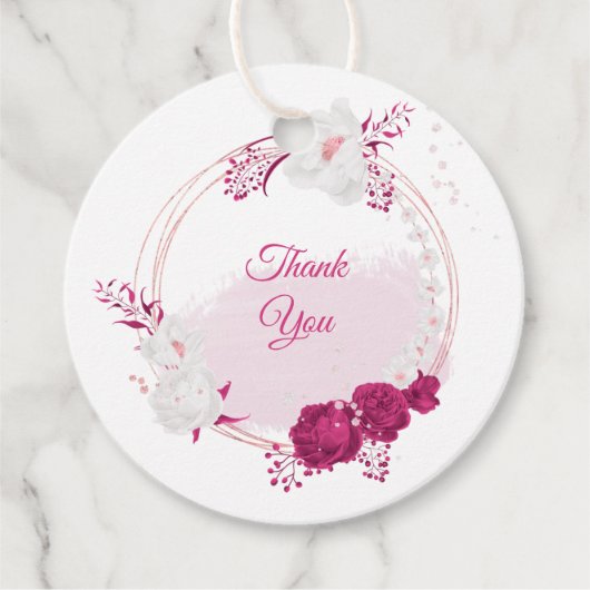 Blütenhochzeit Geschenkanhänger (Vorderseite)