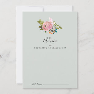Blütenhochzeit Hinweiskarte