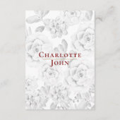 Blütenhochzeit in Bordeaux Begleitkarte (Rückseite)