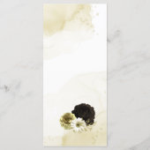 Blütenhochzeit in Braungold Menükarte (Rückseite)