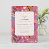 Blütenhochzeit in hellrosa einladung (Stehend Vorderseite)
