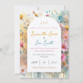 Blütenhochzeit in Rosa Einladung (Vorderseite)