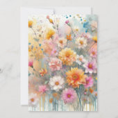 Blütenhochzeit in Rosa Einladung (Rückseite)