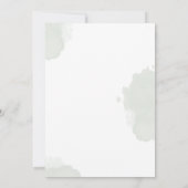 Blütenhochzeit in Weiß-Grün Einladung (Rückseite)