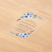 Blütenhochzeit mit blühenden Blumen Acryleinladungen (Ablage )