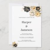 Blütenhochzeit mit Blütenblättern Einladung (Vorderseite)
