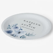 Blütenhochzeit pappteller (Schrägansicht)