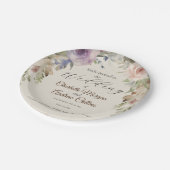 Blütenhochzeit Pappteller (Schrägansicht)