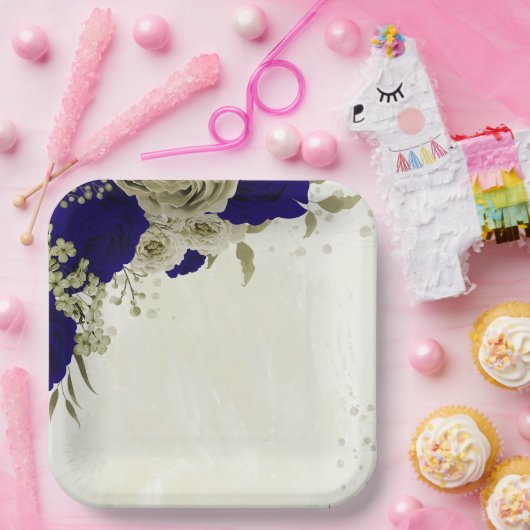 Blütenhochzeit Pappteller (Party)