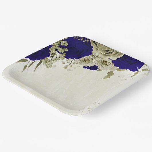 Blütenhochzeit Pappteller (Gewinkelt)