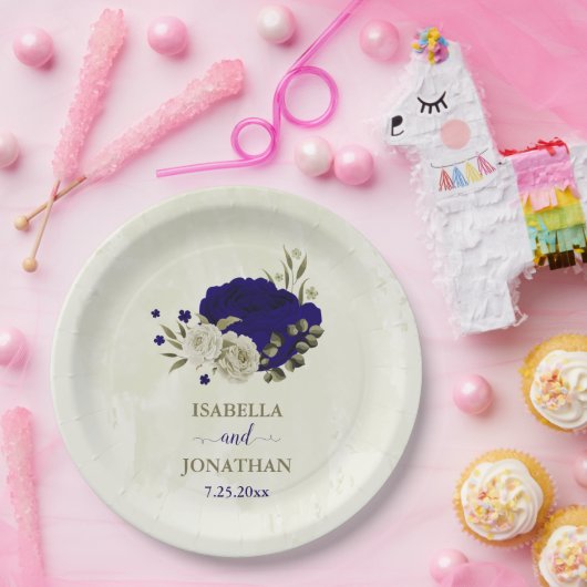 Blütenhochzeit Pappteller (Party)
