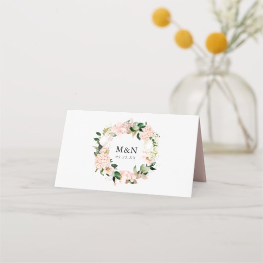 Blütenhochzeit Platzkarte (Rückseite)