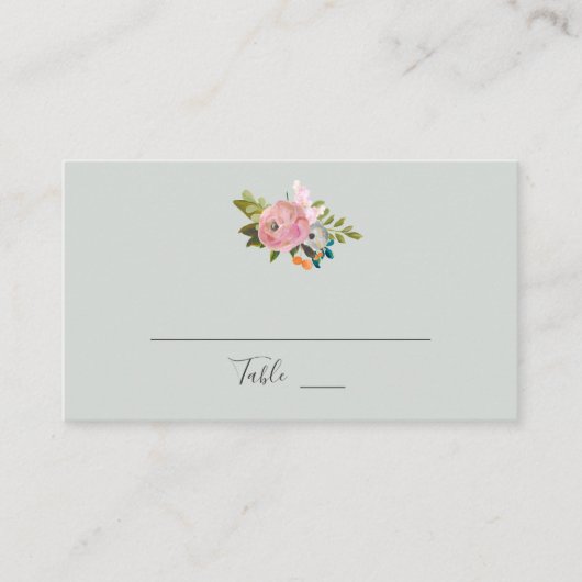 Blütenhochzeit Platzkarte (Vorderseite)