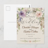 Blütenhochzeit Postkarte (Vorne/Hinten)