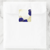 Blütenhochzeit Quadratischer Aufkleber (Tasche)
