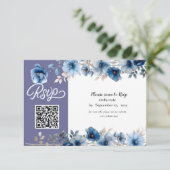 Blütenhochzeit RSVP Karte (Stehend Vorderseite)