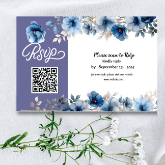 Blütenhochzeit RSVP Karte