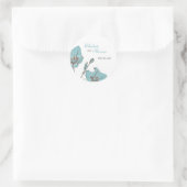 Blütenhochzeit Runder Aufkleber (Tasche)