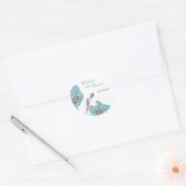 Blütenhochzeit Runder Aufkleber (Umschlag)