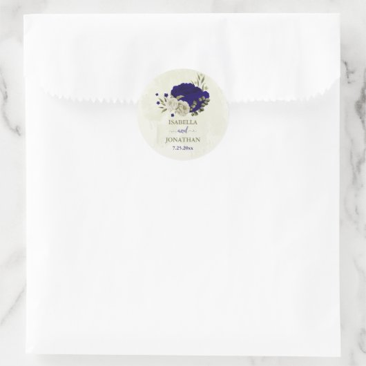 Blütenhochzeit Runder Aufkleber (Tasche)