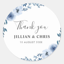 Blütenhochzeit Runder Aufkleber