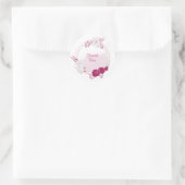 Blütenhochzeit Runder Aufkleber (Tasche)