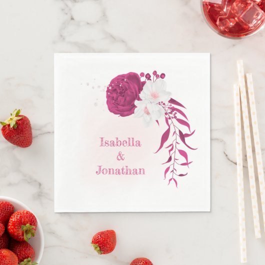 Blütenhochzeit Serviette (Beispiel)