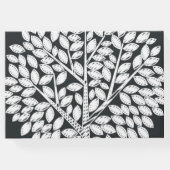 Blütenhochzeit von Chalkboard-Bäumen Gästebuch (Rückseite)