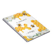 Blütenhonigwaben-Hummel | Monogramm-Journal Notizblock (Rechte Seite)