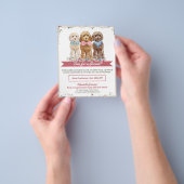 Blütenhund Groomer Flyer mit Cockapoos (Gruppe)