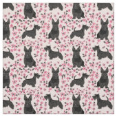 Blütenhunde Rosa Blüten Stoff (Muster)