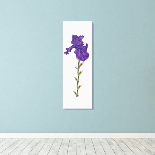 Blüteniris Leinwanddruck (Insitu (Holzboden))