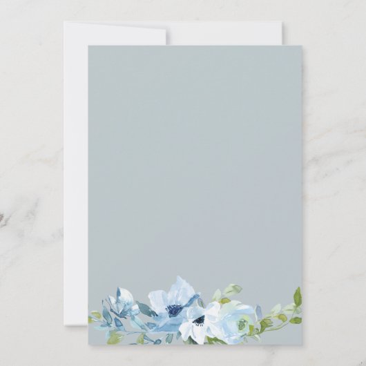 Blütenjunge Einladung (Rückseite)